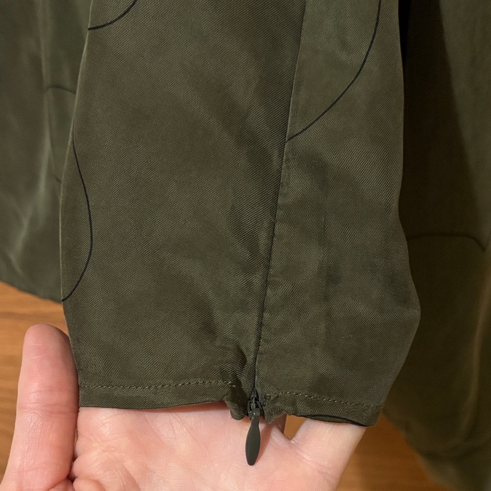 Madewell Dark Green Ruched Blouse - Picture 5 of 9